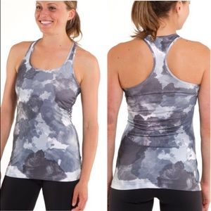 Lululemon Cool Racerback White Coal Tinted Canvas